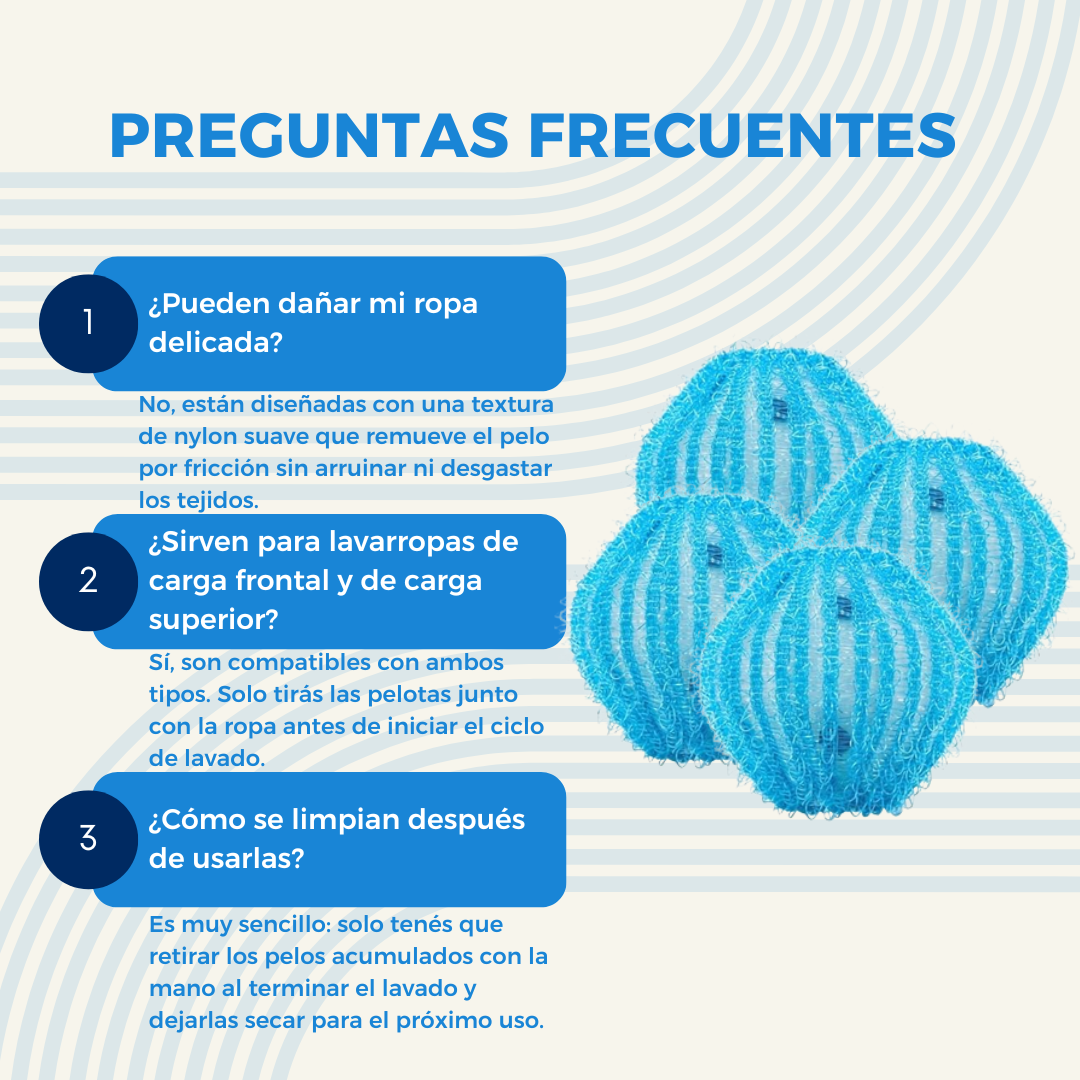 Preguntas frecuentes sobre atrapa pelos para lavarropas